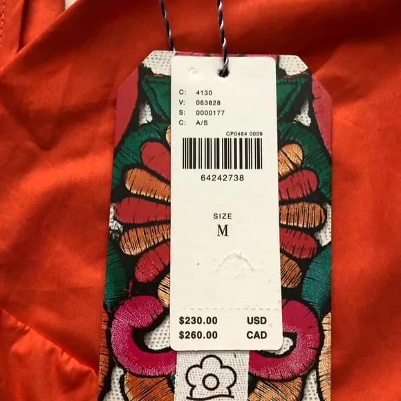 Anthropologie x Farm Rio Tiered Colorblocked Maxi Dress Puff Short Sleeve NEW - Picture 3 of 5